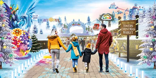 Christmas event - market, selected rides and Lightopia light trail