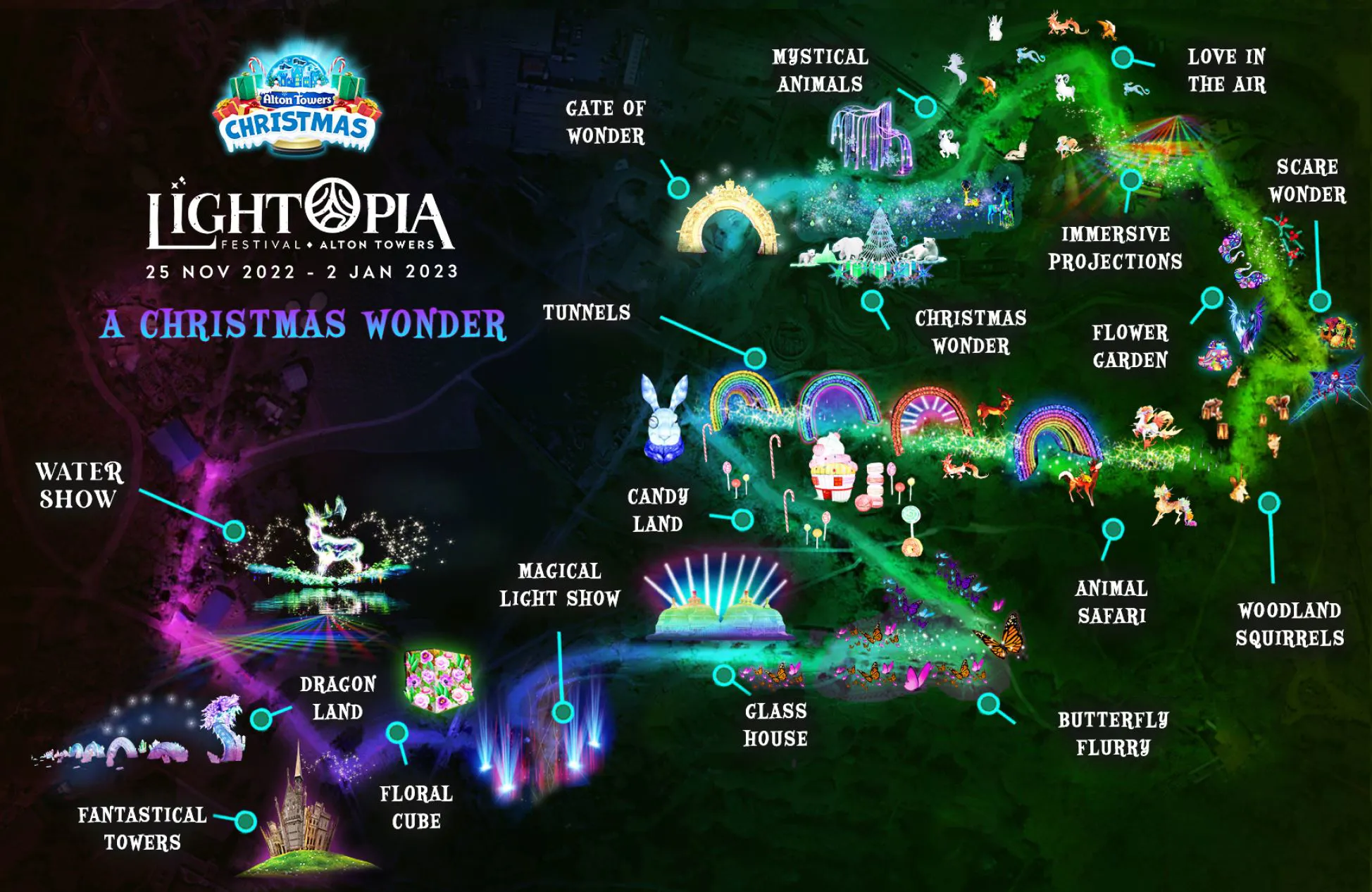 Lightopia Trail Map