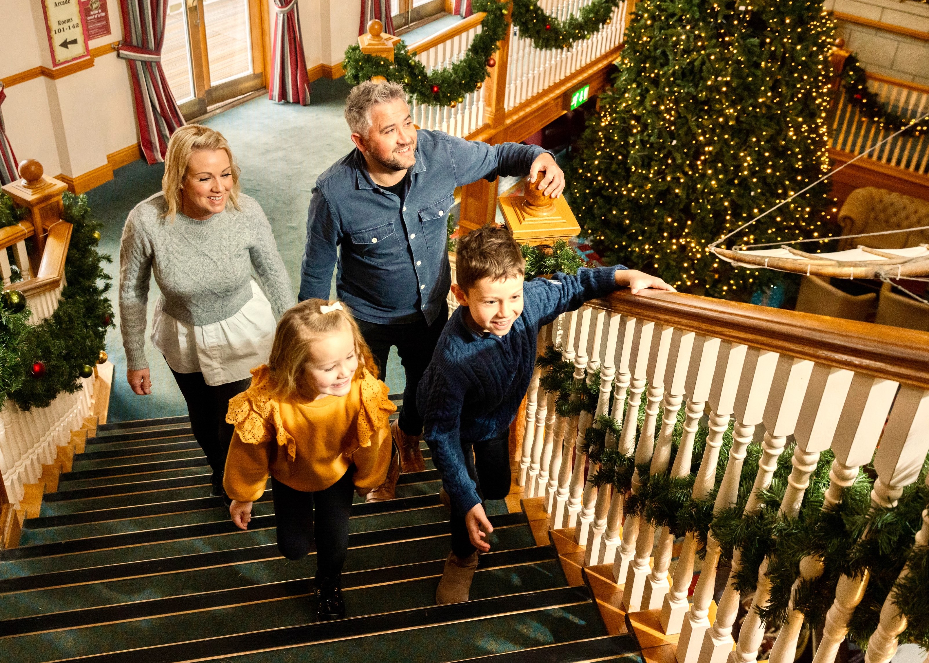 Christmas Family At Alton Towers Hotel Cropped