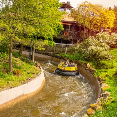 High angle shot of Congo River Rapids at Alton Towers Resort