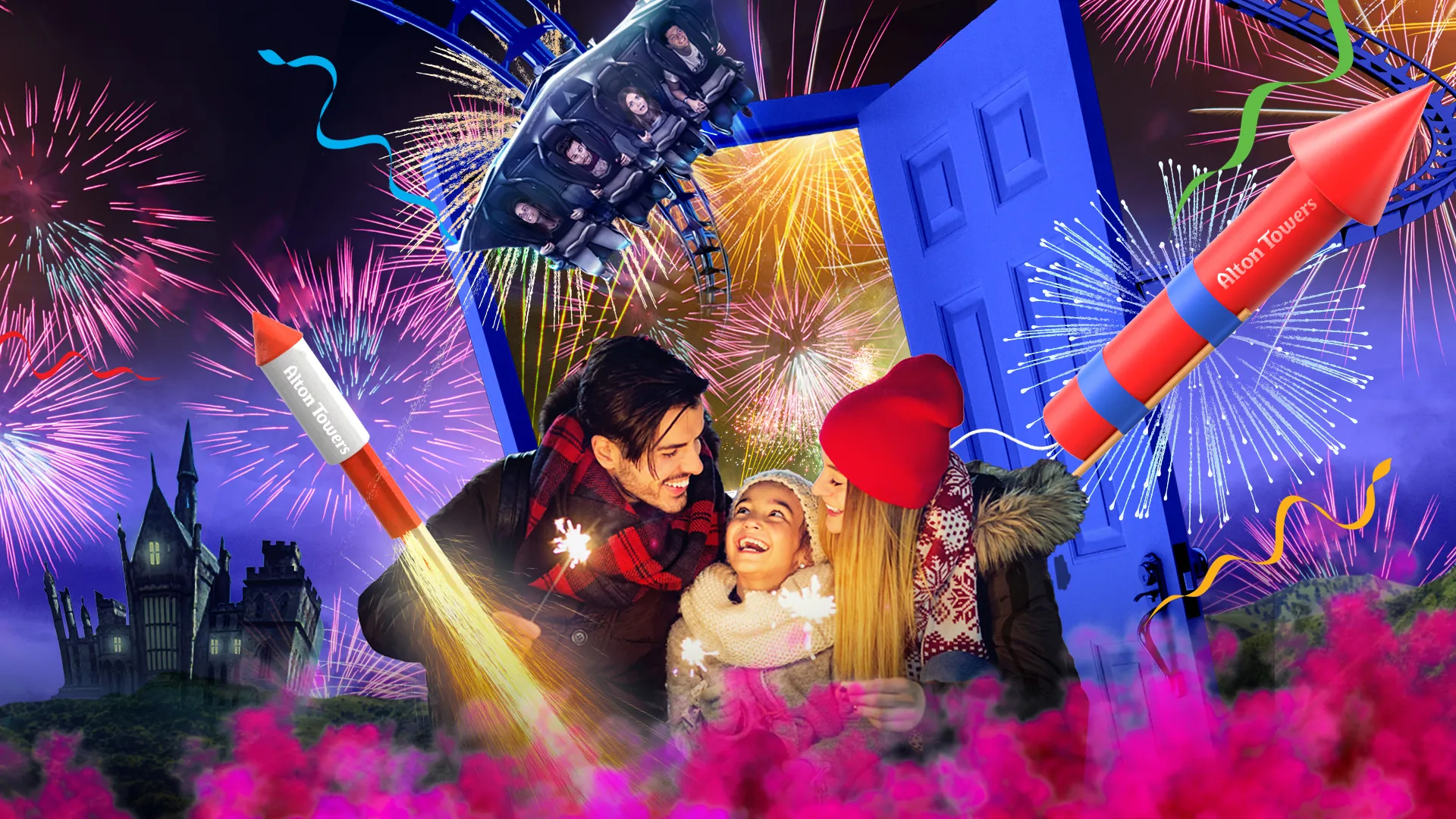 Fireworks display at Alton Towers